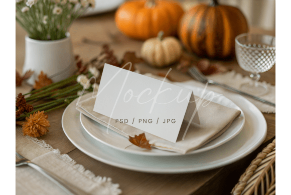 Autumn Folded Card Mockup
