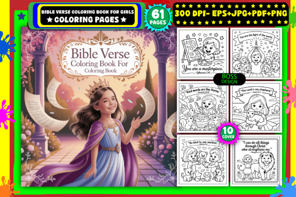 Bible Verse Coloring Book for Girls