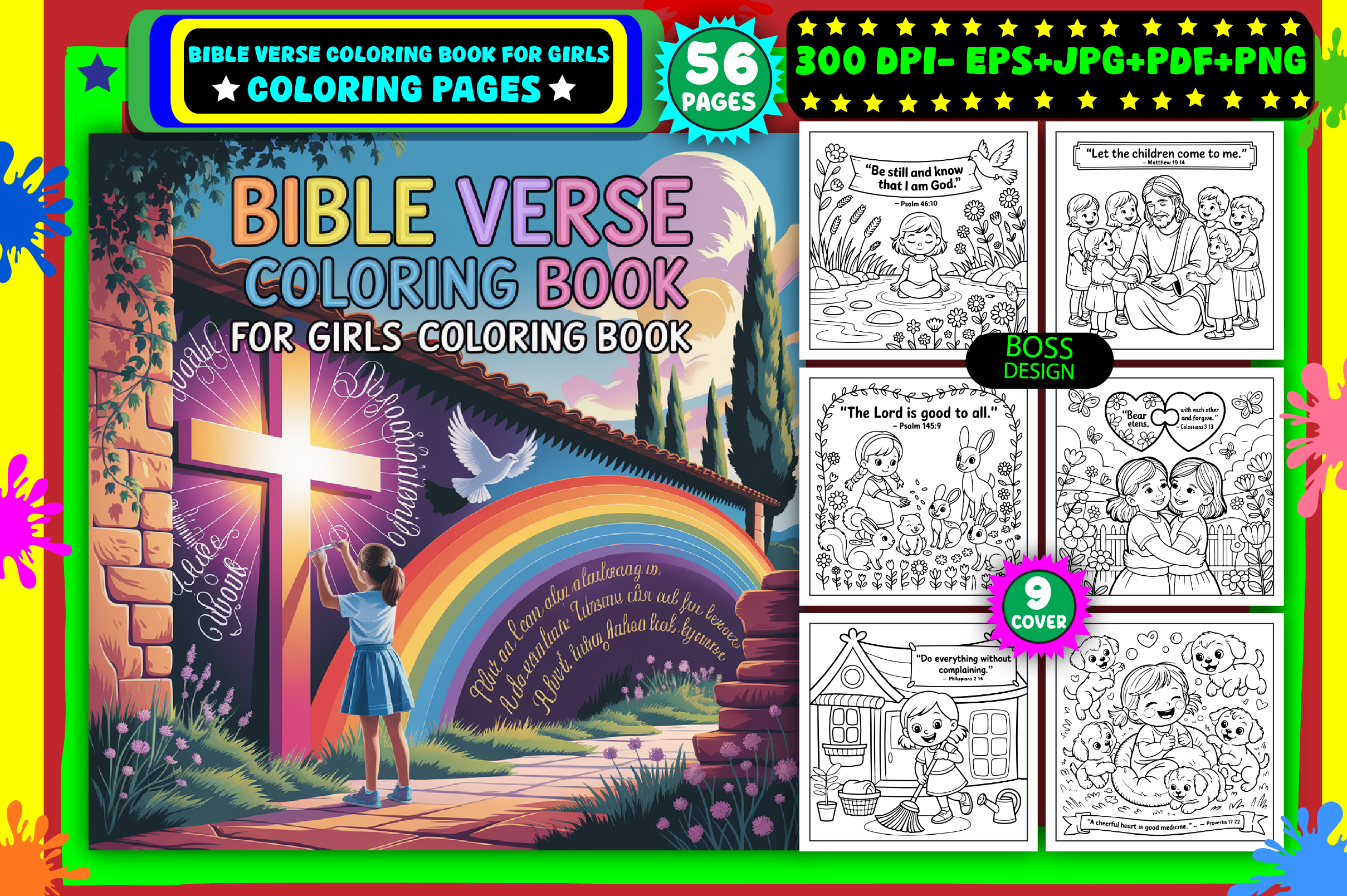 Bible Verse Coloring Book for Girls