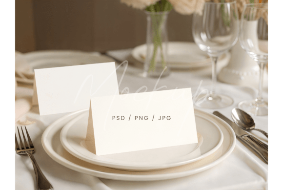 Buffet Card Mockup, Food Label Mock