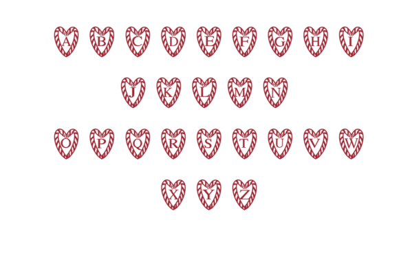 Candy Cane Heart Font - Preview 1