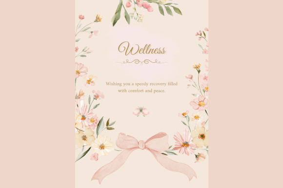 Elegant Floral Wellness Card
