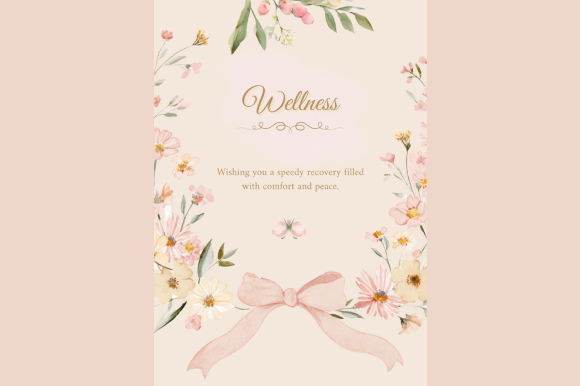 Elegant Floral Wellness Card