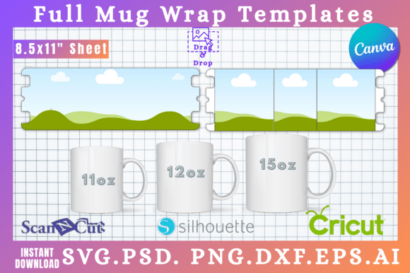 Full Mug Wrap Sublimation Template Graphic Canva By Design Depot Graphics