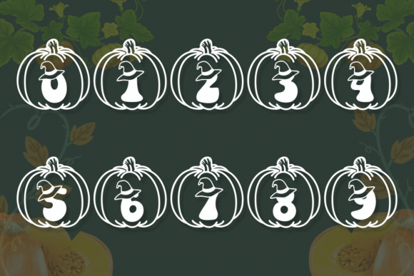 Groovy Witch and Pumpkin Font PNG with transparent background - Preview 5