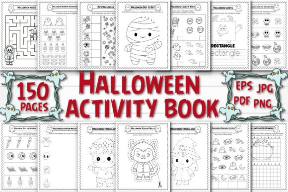 Halloween Activity Book for Kids Bundle
