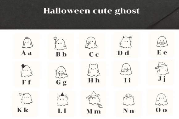 Halloween Cute Ghost Font - Preview 1