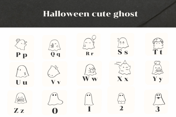 Halloween Cute Ghost Font - Preview 2