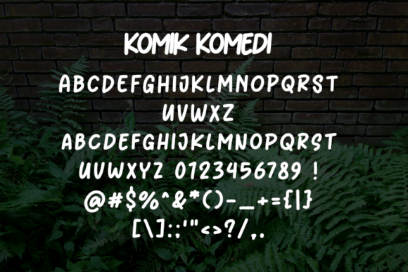 Komik Komedi Font PNG with transparent background - Preview 1