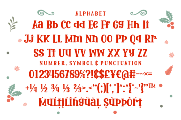 Merry Happy Font PNG with transparent background - Preview 3
