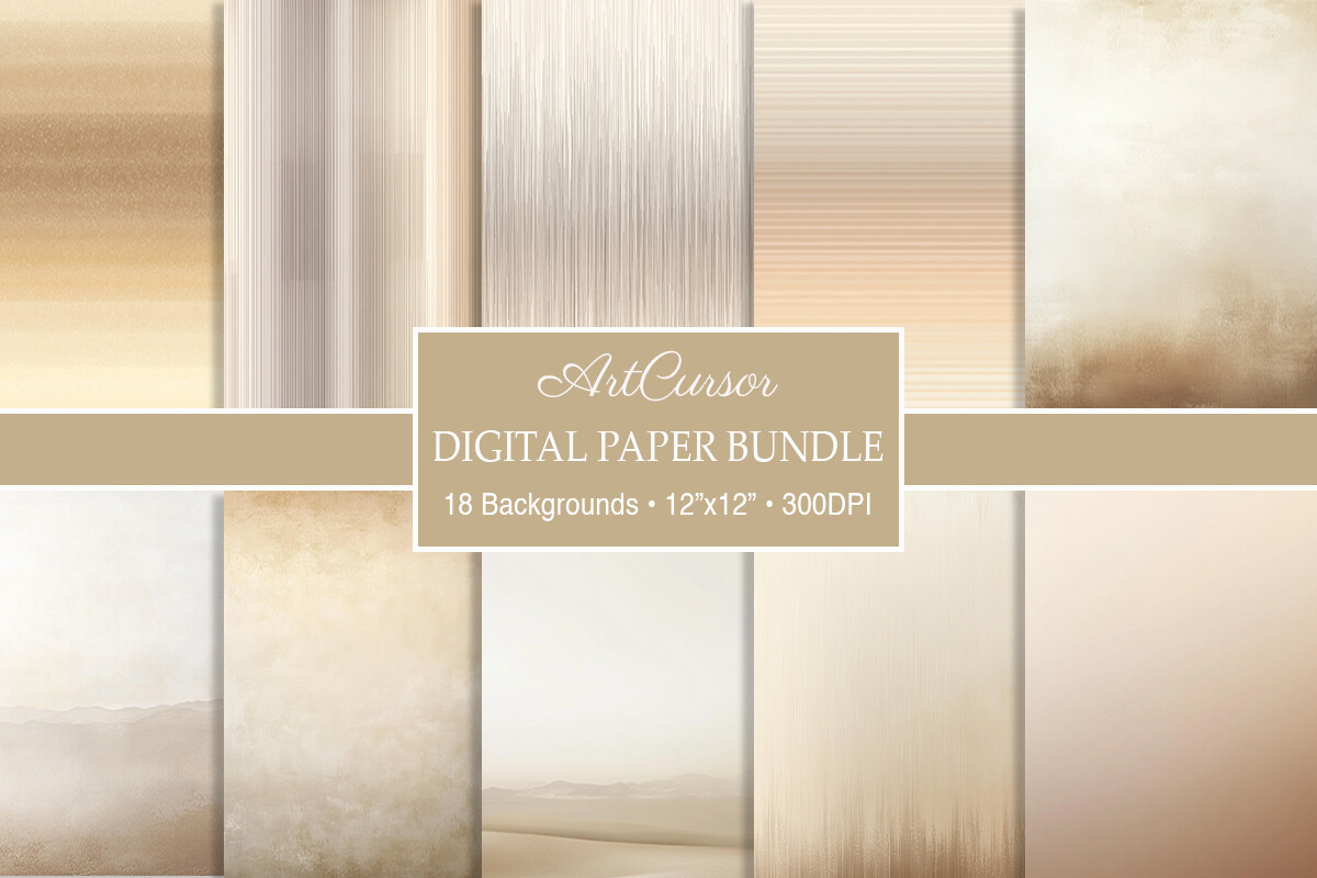Neutral Sand Taupe Gradient Backgrounds