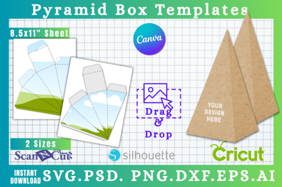 Pyramid Box Cut Canva & SVG Templates Graphic Canva By Design Depot Graphics