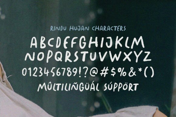 Rindu Hujan Font PNG with transparent background - Preview 5