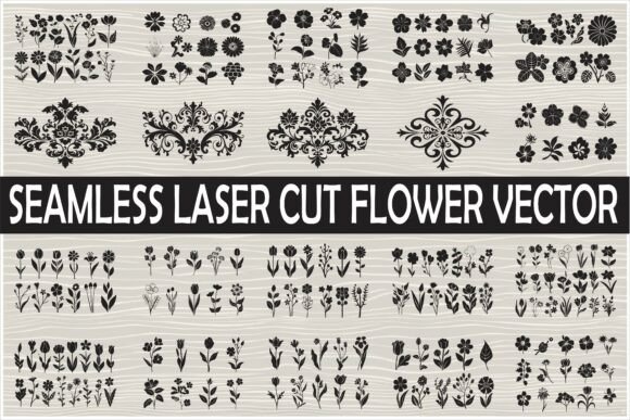 Seamless Vintage Lasercut Floral Designs