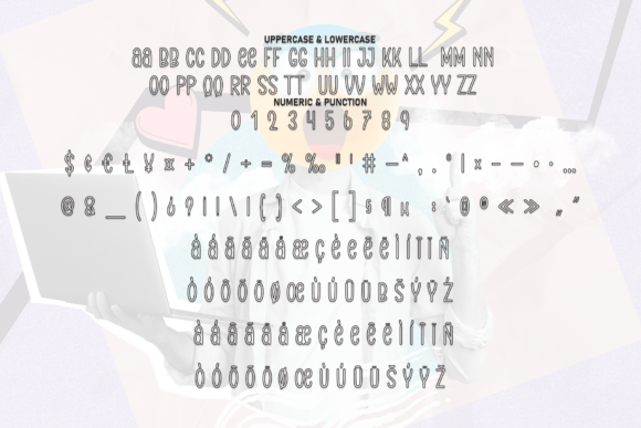 Simple Creative Font PNG with transparent background - Preview 6