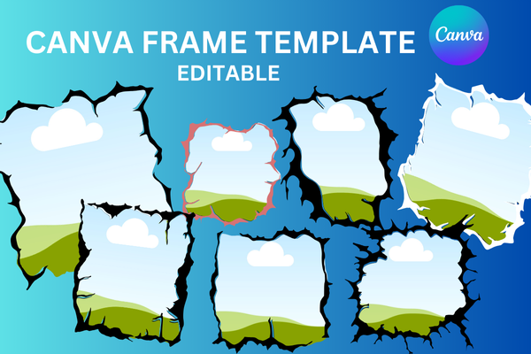 Torn Paper Canva Frame Splash Border