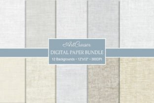 White Linen Canvas Digital Paper Texture