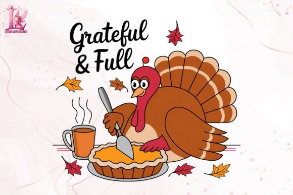 Grateful and Full PNG Grafik Druck-Vorlagen Von Little Lady Design