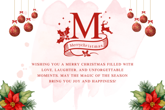 Christmas Joy Monogram Font PNG with transparent background - Preview 2