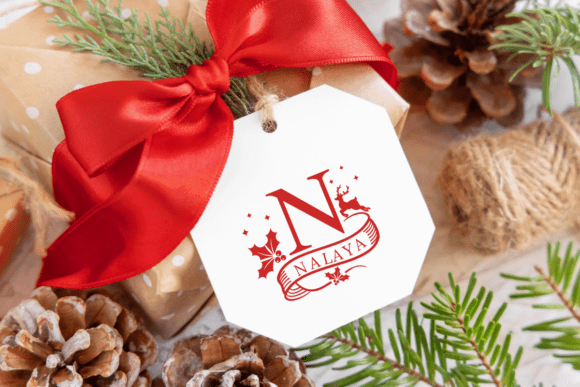 Christmas Joy Monogram Font PNG with transparent background - Preview 3
