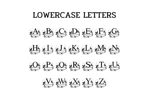 Christmas Joy Monogram Font PNG with transparent background - Preview 5