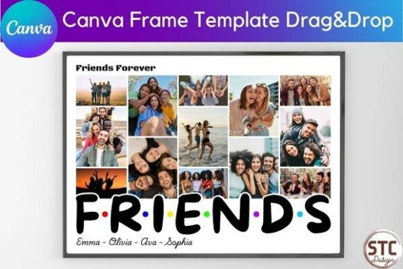 FRIENDS Photo Collage Canva Frame