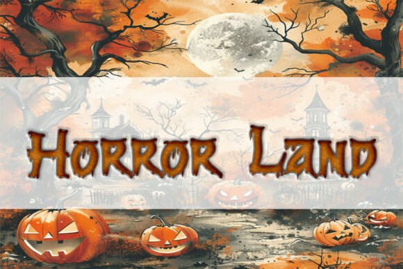 Horror Land Font PNG with transparent background - Preview 1