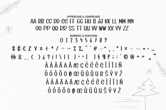 Minimalist Christmas Font PNG with transparent background - Preview 6