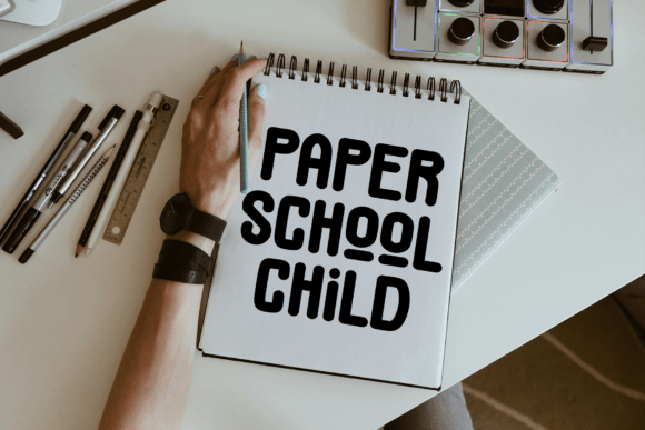 Paper Notes Font PNG with transparent background - Preview 2