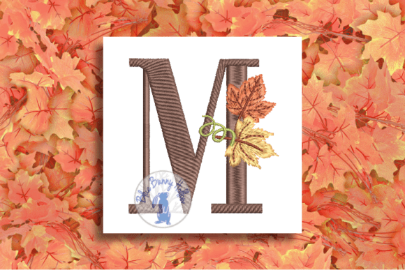 Autumn (Fall) Leaves Letter M