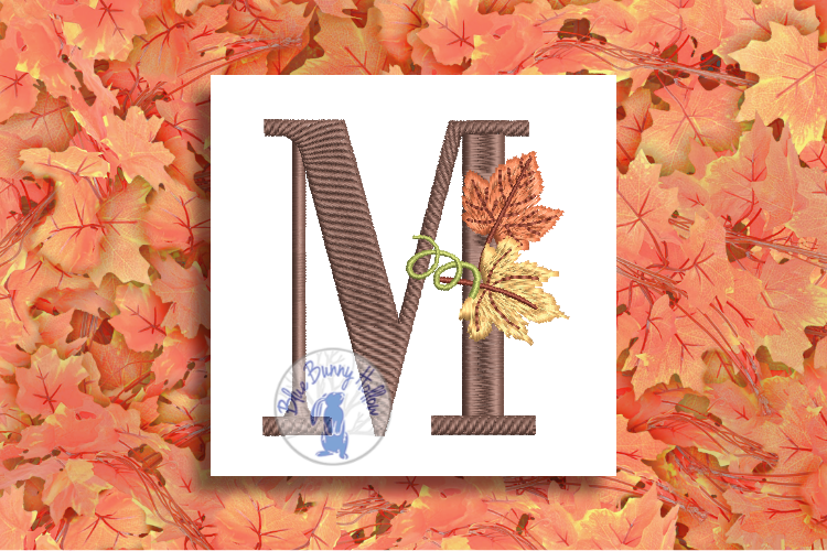 Autumn (Fall) Leaves Letter M