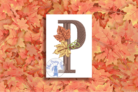Autumn (Fall) Leaves Letter P