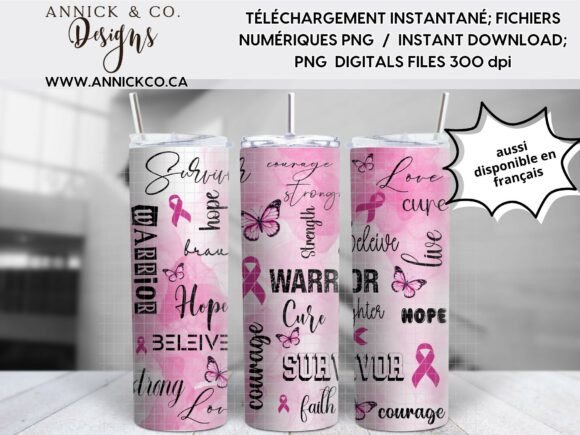 BREAST CANCER 20oz Tumbler Wrap