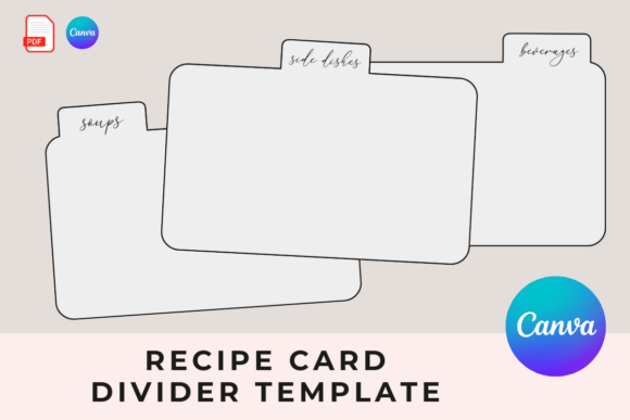 Canva Recipe Card Divider Template