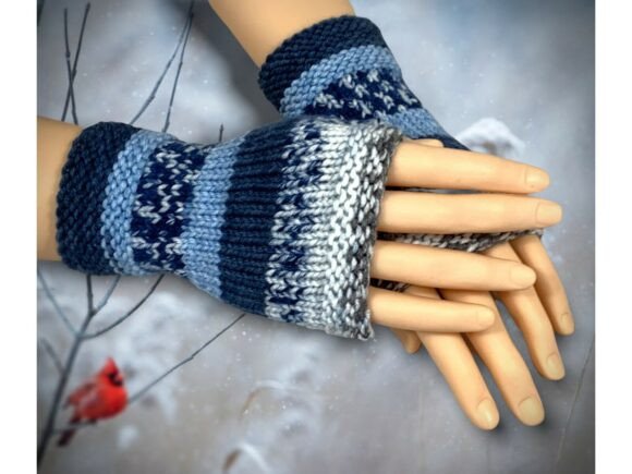Easy Knit on 2 Needles Fingerless Gloves