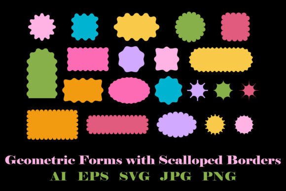 Geometric Forms with Scalloped Edges