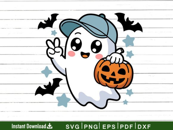Halloween Boys Ghost Svg, Cut File