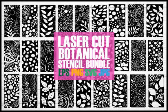 Laser Cut Botanical Stencil Bundle
