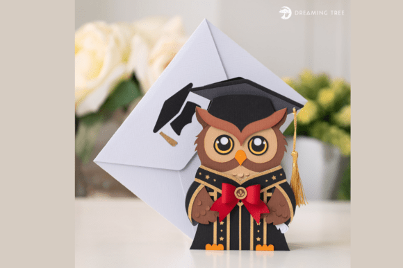 Owl Graduation Card SVG  Creative Fabrica