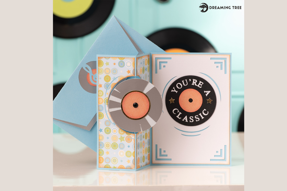 Platinum Record Spinner Card SVG file