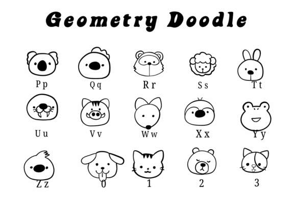 Animal Face Font - Preview 2