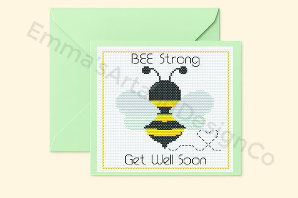 Bee Strong, Stitch Get Well Card
