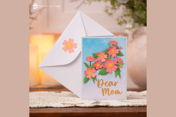Sakura Cherry Blossom Greeting Card Valentine Love Wedding Card