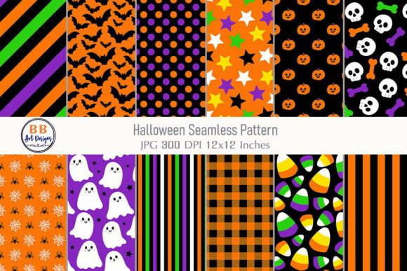 Cute Halloween Seamless Pattern Paper