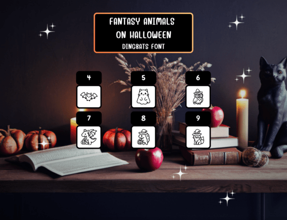 Fantasy Animals on Halloween Font - Preview 3