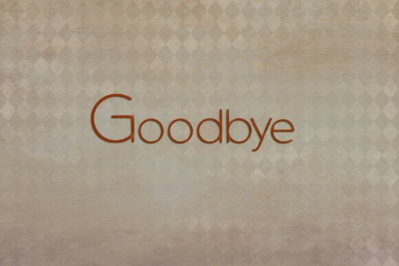 Good Bye Font PNG with transparent background - Preview 1