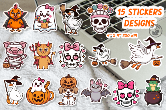 Halloween Coquette Stickers Ghost Bundle