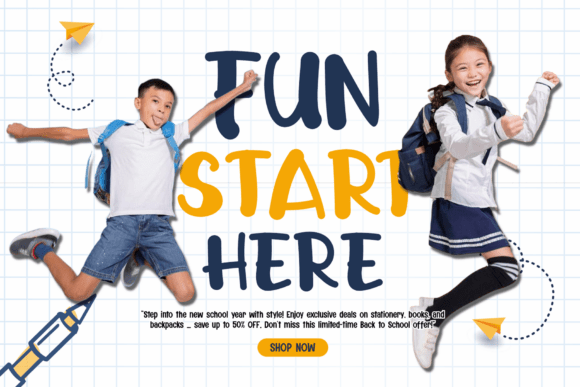 Kiddie Barra Font PNG with transparent background - Preview 3