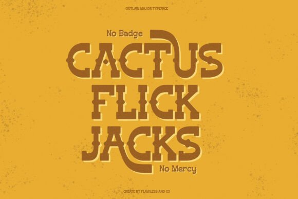 Outlaw Major Font PNG with transparent background - Preview 2