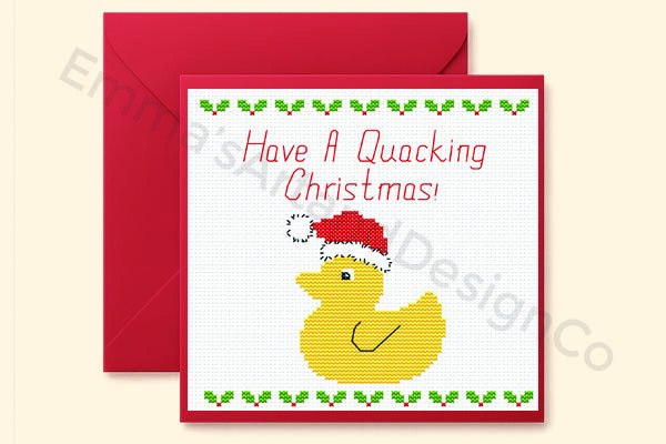 Quicking, Stitch Christmas Card